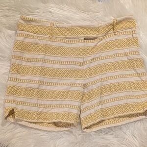 LOFT Yellow and White Patterned Garment